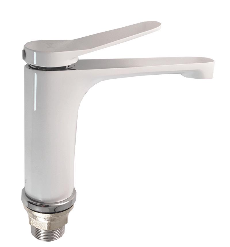 Змішувач для умивальника Frap F1045 Білий/Хром (34370)