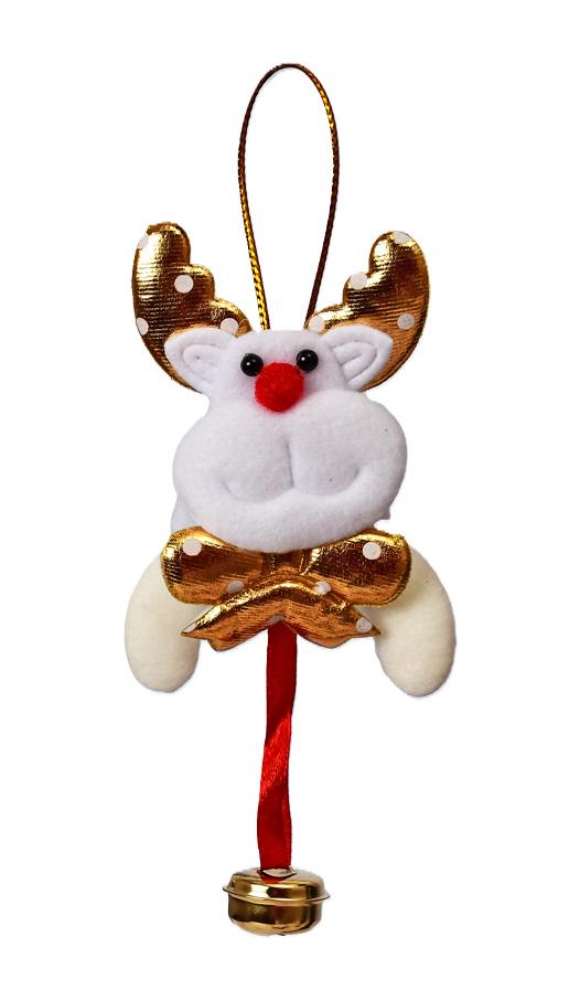 Елочная новогодняя подвеска Santa&Co с колокольчиком 13 см