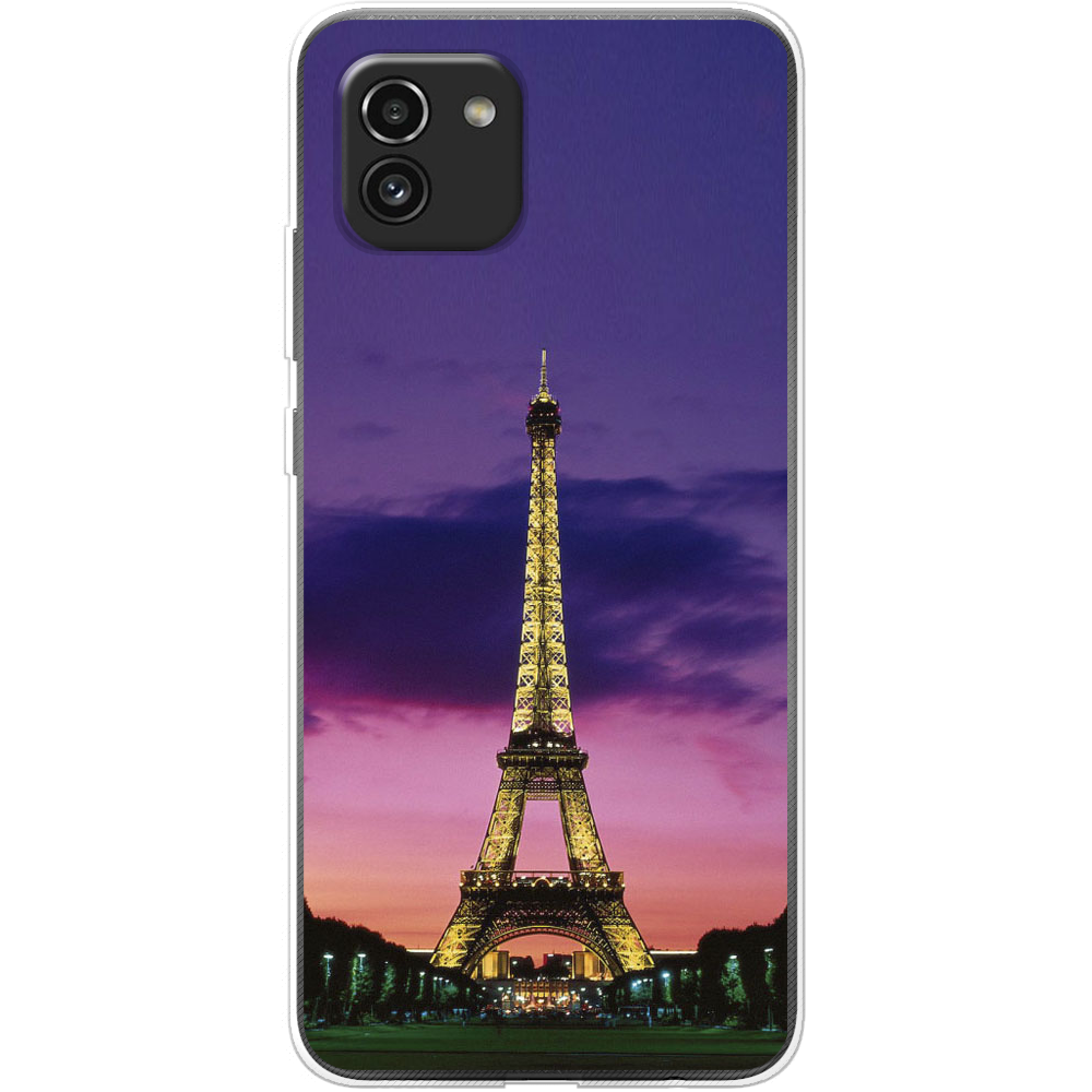 Чехол BoxFace Samsung Galaxy A03 (A035) Полночь в Париже Прозрачный силикон (44031-up964-44031)