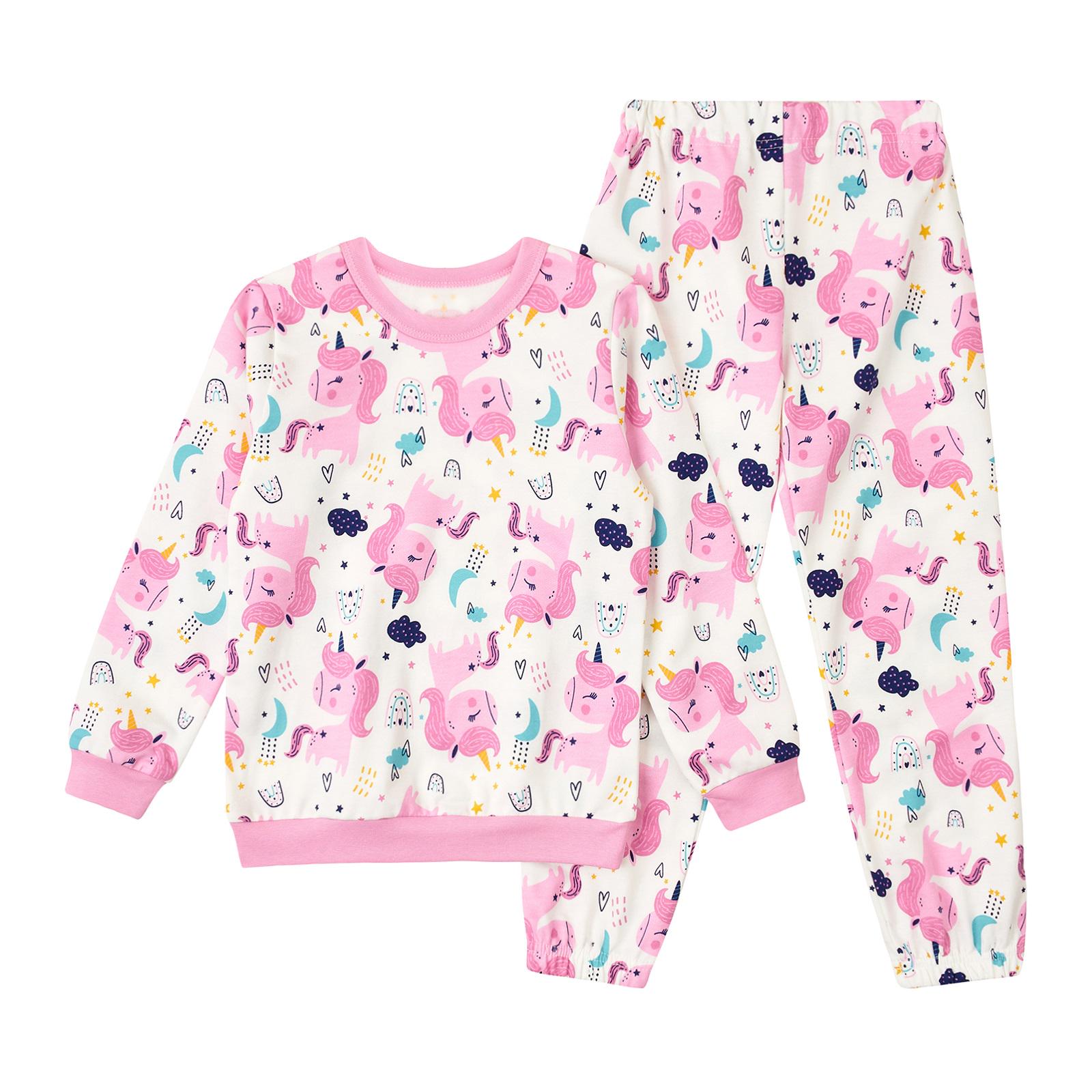 Пижама детская ЛяЛя теплая 116 см Молочный (К3ФТ153)