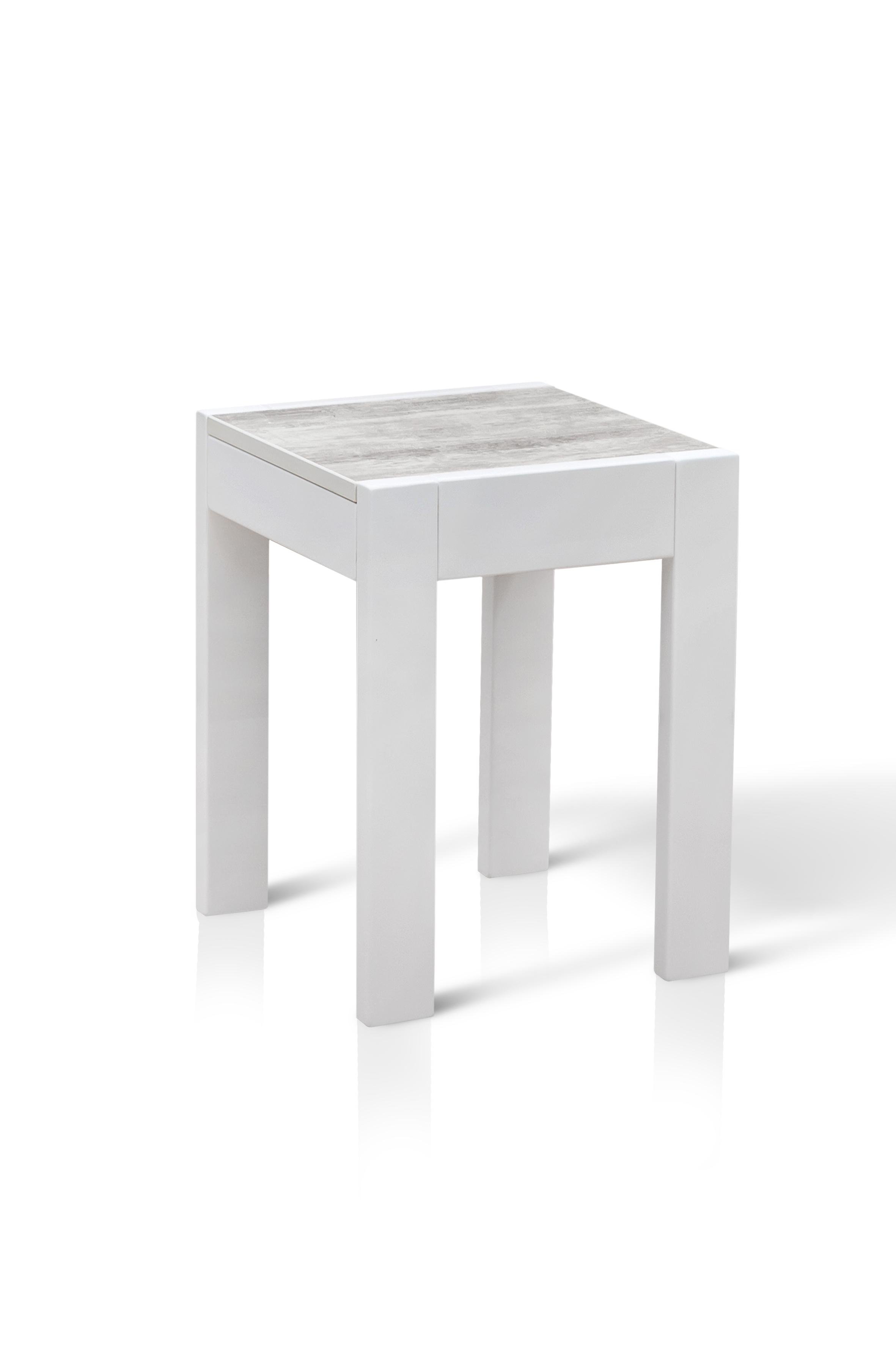 Табурет-трансформер Мікс Меблі Слайдер 330x440x330 мм Білий/Урбан (GAА0051813)