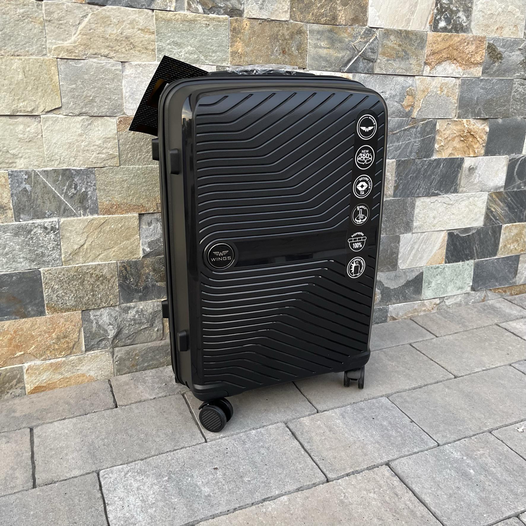 Чемодан дорожный средний из полипропилена Wings DQ181-04 M Черный - фото 3 Чемодан дорожный средний из полипропилена Wings DQ181-04 M Черный - фото 3