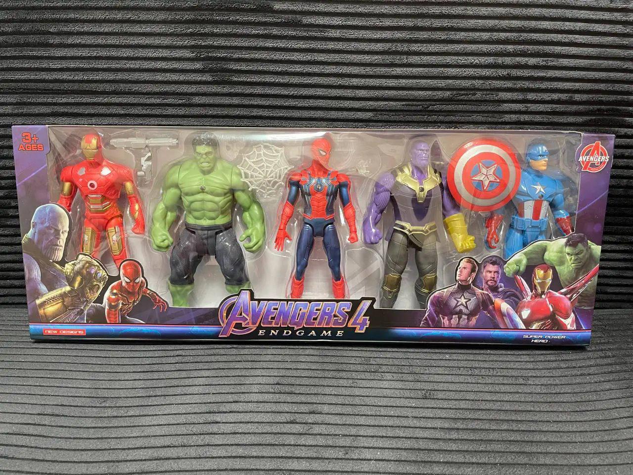 ᐉ Набор фигурок Marvel Avengers Танос/Человек Паук/Халк/Капитан