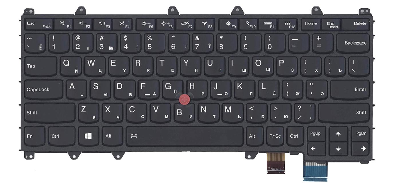 Клавиатура для ноутбука Lenovo ThinkPad Yoga 370 матовая (01EN450)