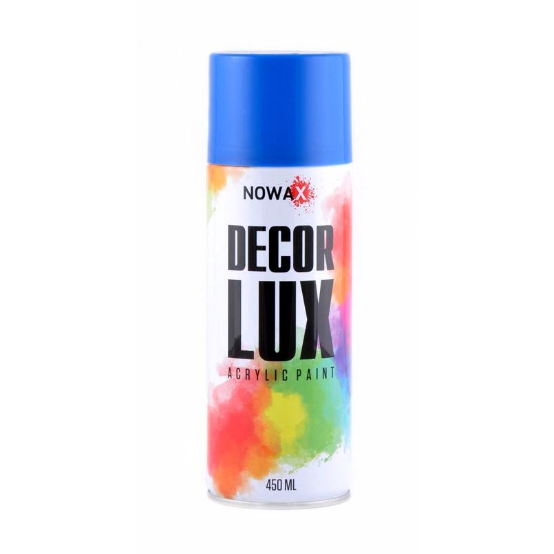 Краска акриловая NOWAX Decor Lux глянцевая 450мл Blue (5015)