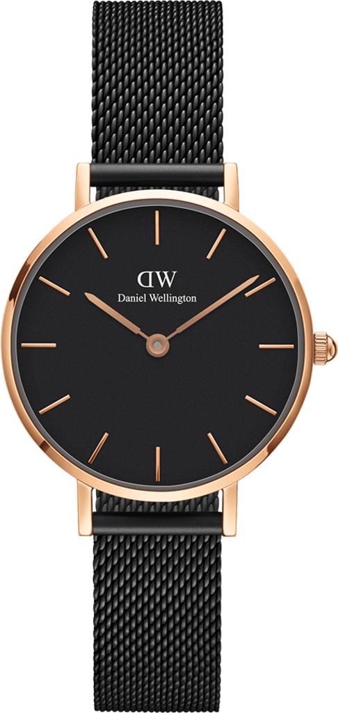 Наручные часы женские Daniel Wellington Petite Ashfield DW00100245 со стальным корпусом WR 30 м Черный (3149529146)