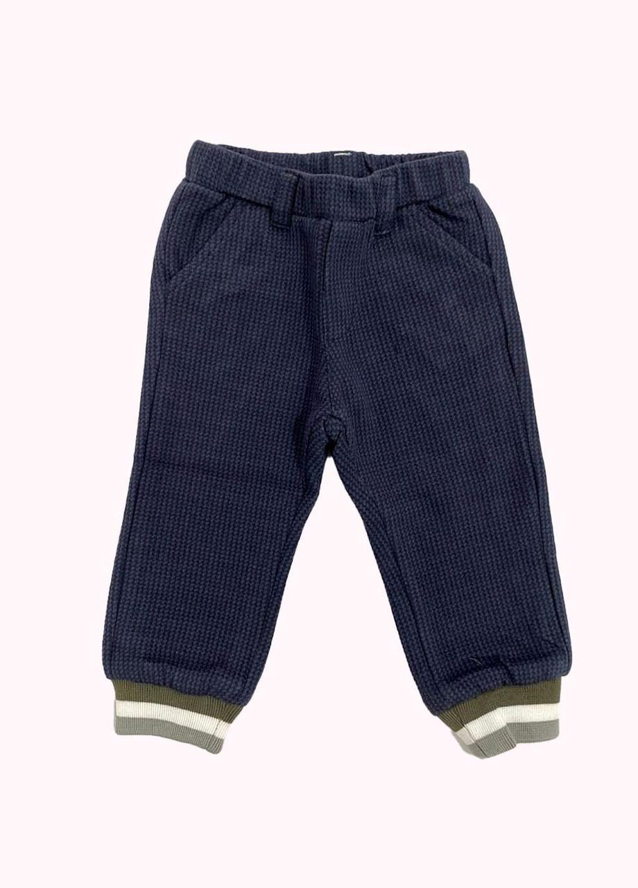 Штаны детские Chicco хлопковые с манжетами 12-18 мес. 80 см Темно-синий (2082681917)