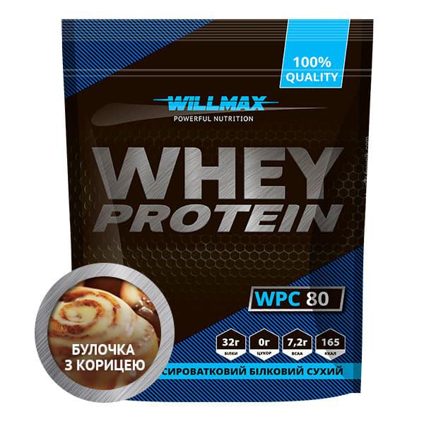 Протеин сывороточный Whey Protein 80% Willmax Булочка с корицей 920 г (2116)