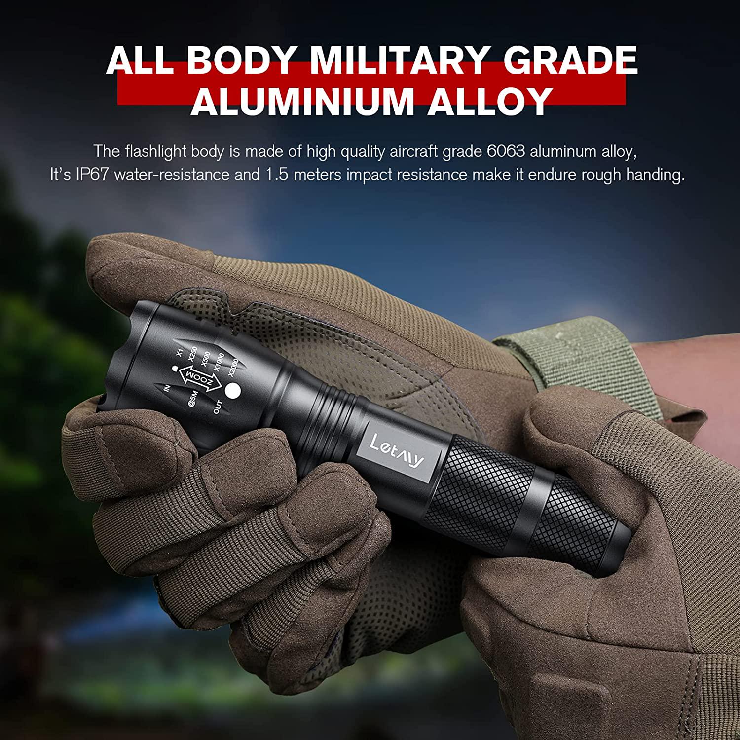 ᐉ Фонарик ручной LETMY LED Tactical Flashlight S1000 PRO 2-Pack (Letmy ...