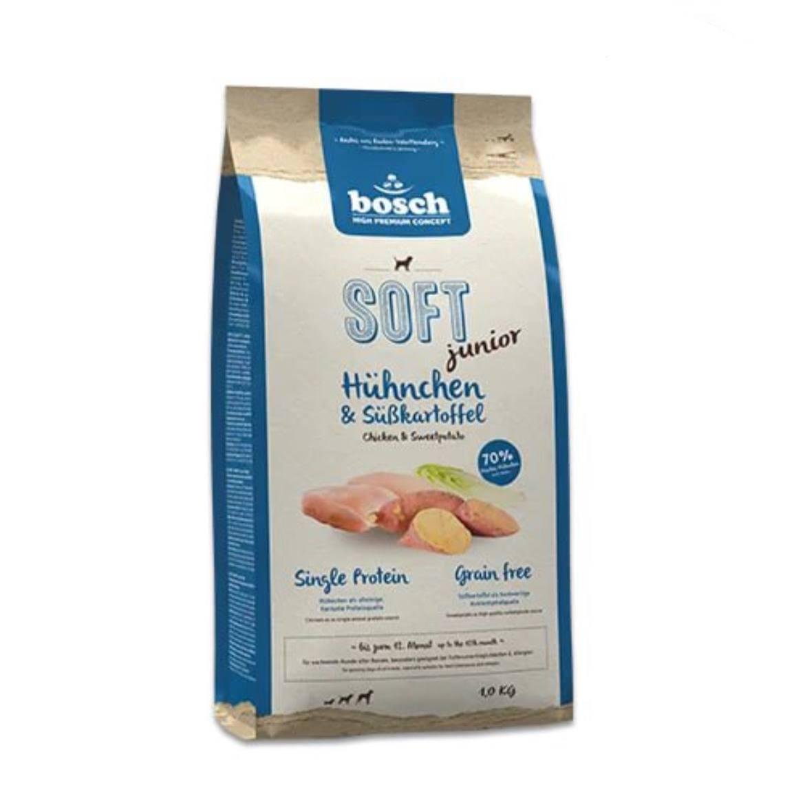 Полувлажный корм для собак Bosch Soft Junior с курицей и бататом 1 кг Полувлажный корм для собак Bosch Soft Junior с курицей и бататом 1 кг