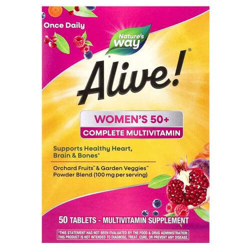 Витамины для возраста 50+ Nature's Way Alive! Women's 50+ Complete Multivitamin 50 tab (NWY-13662)