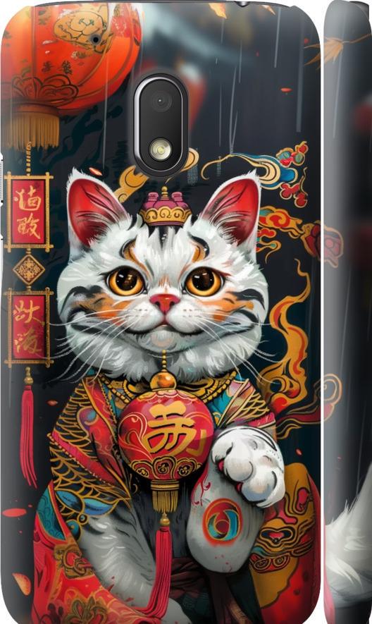 Чехол на Motorola Moto G4 Play China Cat v2 (6135m-860-42517)