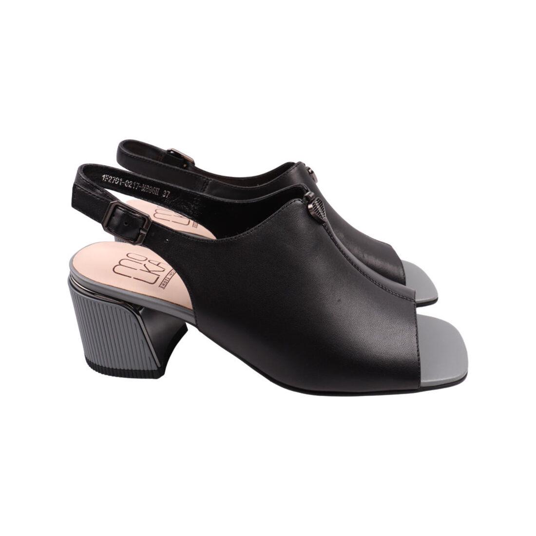 Босоножки женские Molka из кожи р. 39 Черный (235-22LB)