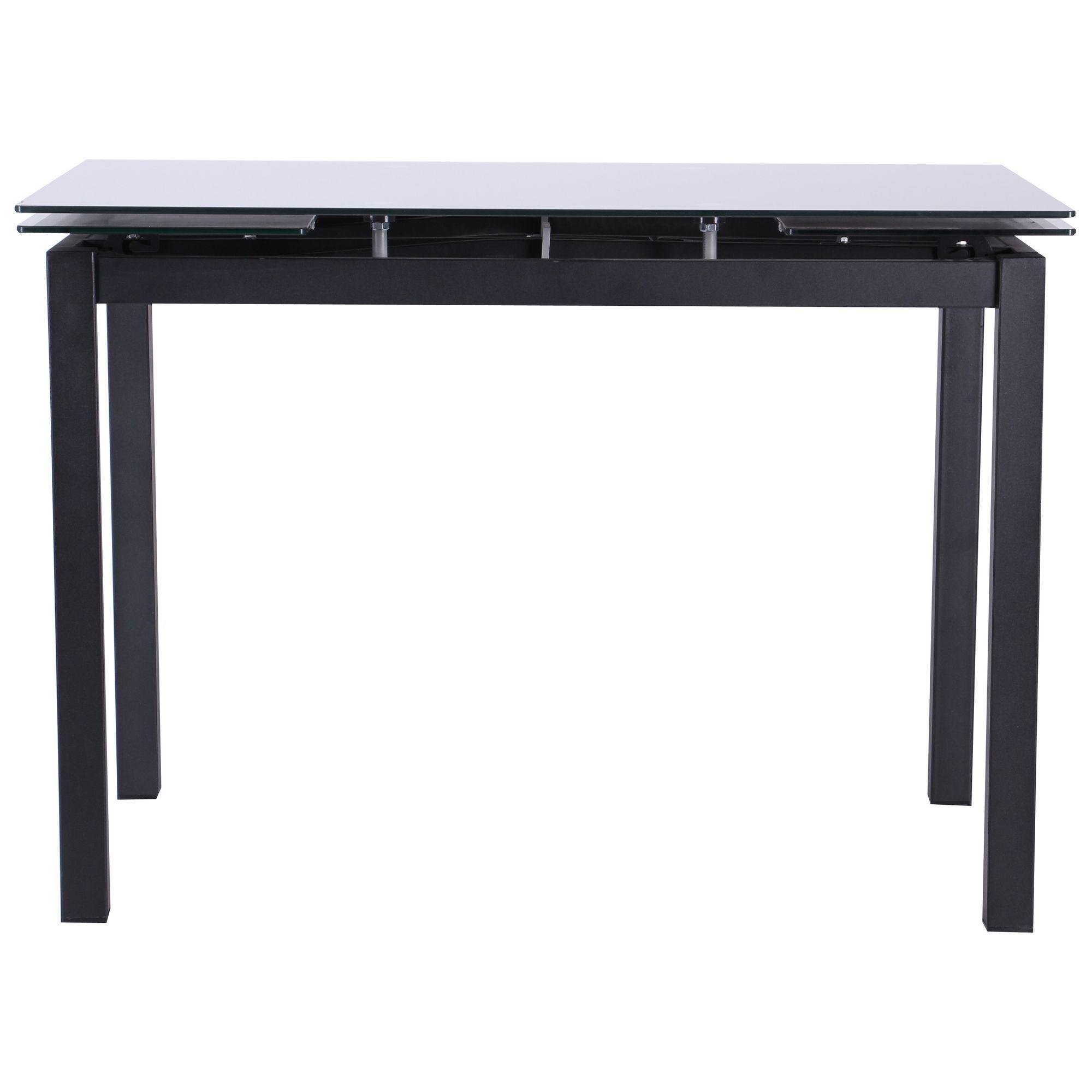 Стол обеденный AMF Holding Афины 1100+600х770х740 Черный/Антрацит - фото 4 Стол обеденный AMF Holding Афины 1100+600х770х740 Черный/Антрацит - фото 4