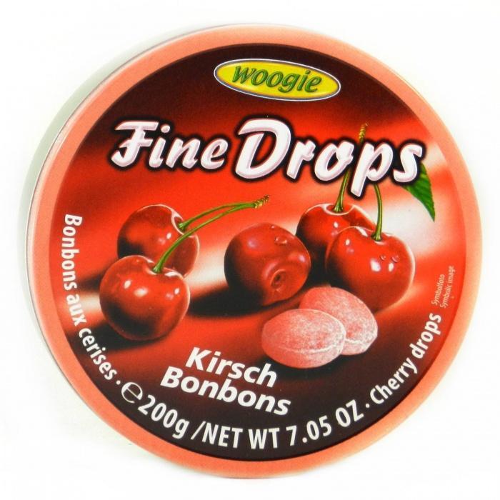 Леденцы драже Woogie Fine Drops вишня 200 г (2082075515)