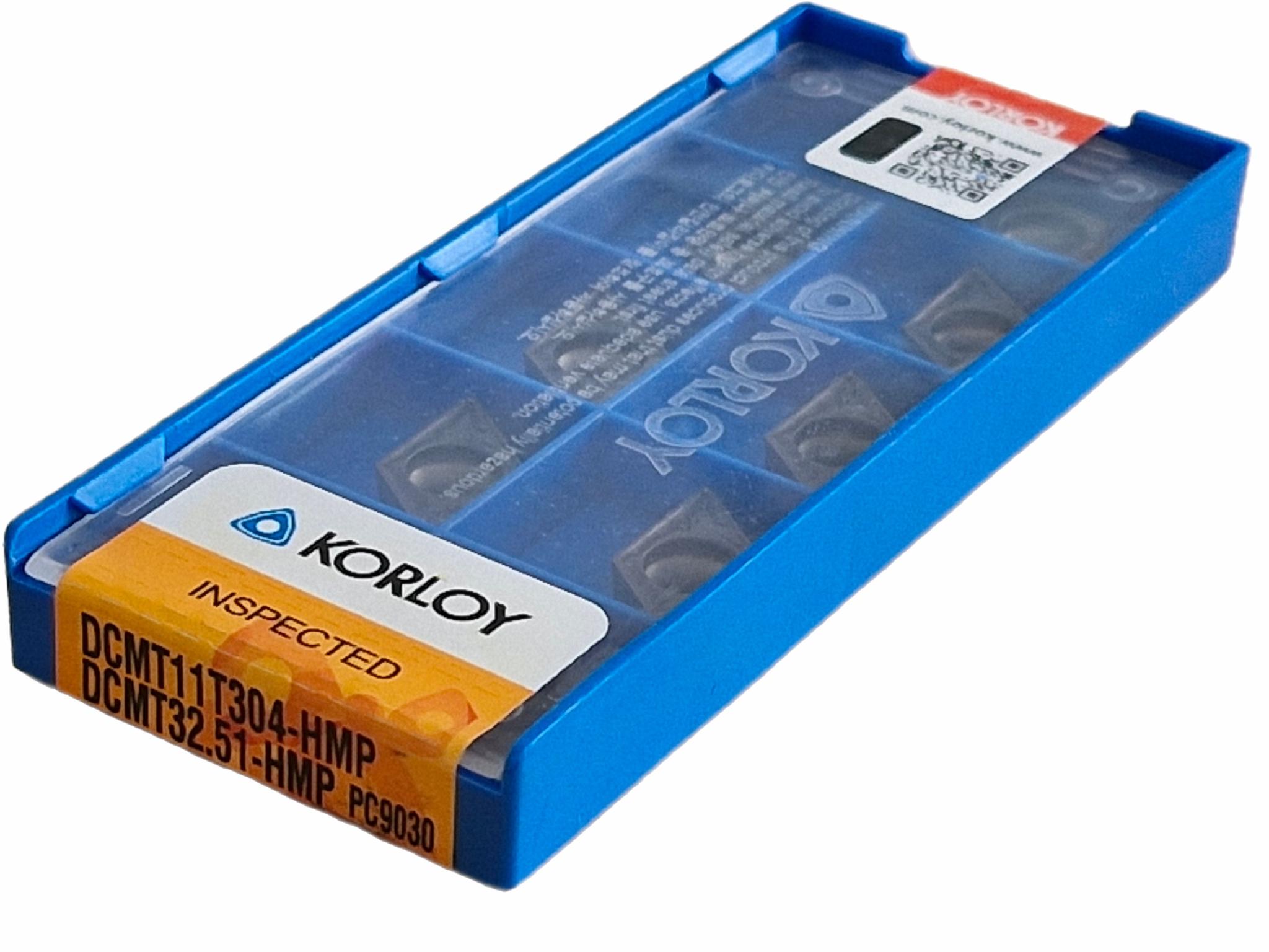 Пластина сменная твердосплавная KORLOY DCMT11T304-HMP/DCMT32.51-HMP PC9030 10 шт. (DCMT04hmp)
