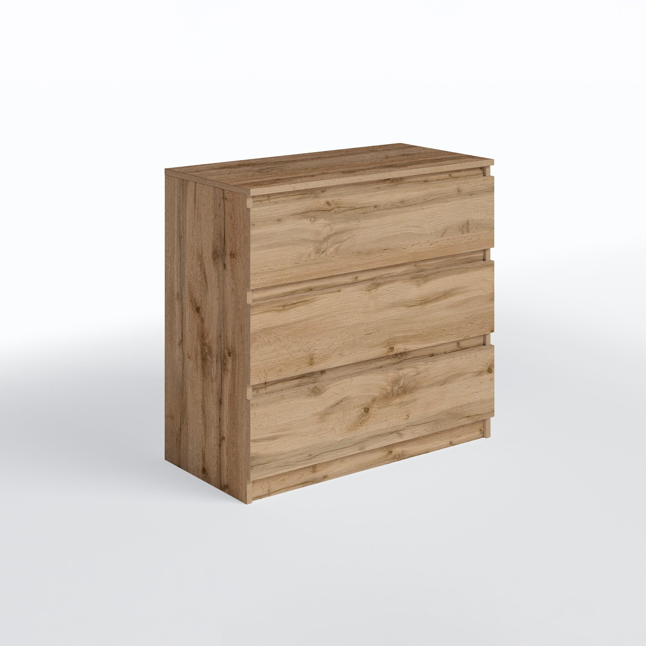 Комод на 3 шухляди без ручок FT-214 800х400х755 мм Дуб Аппалачі - фото 4