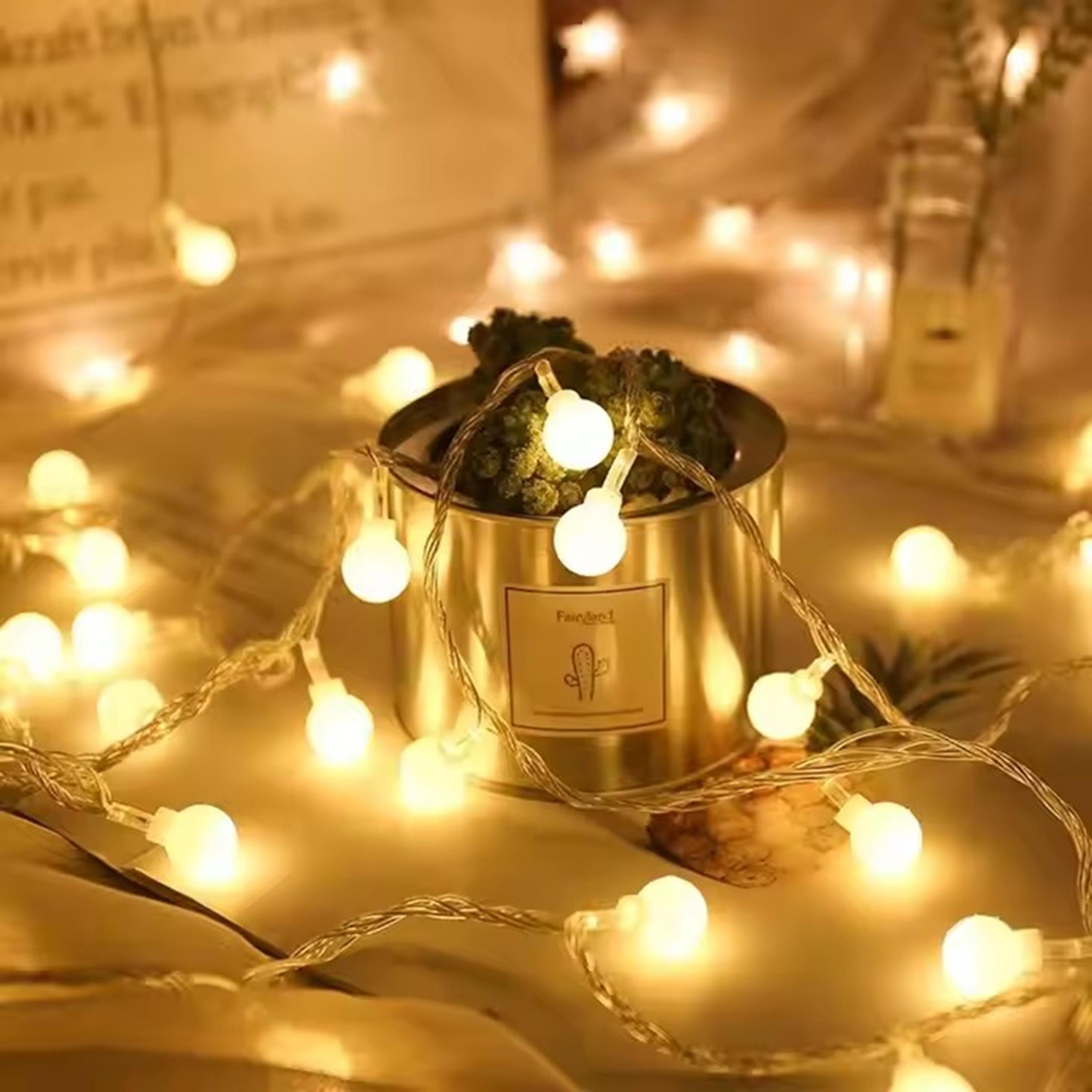 Гірлянда Кульки світлодіодна 6 м USB живлення через PowerBank Білий теплий (WLS-2148W6) - фото 2