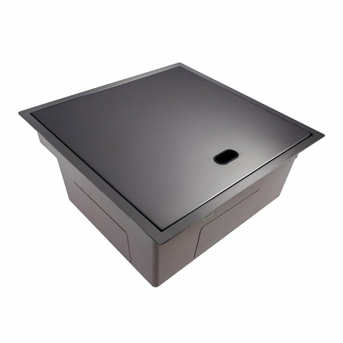 Мойка для кухни со смесителем Valeso CM скрытая PVD 50х50 см Черный (000333)