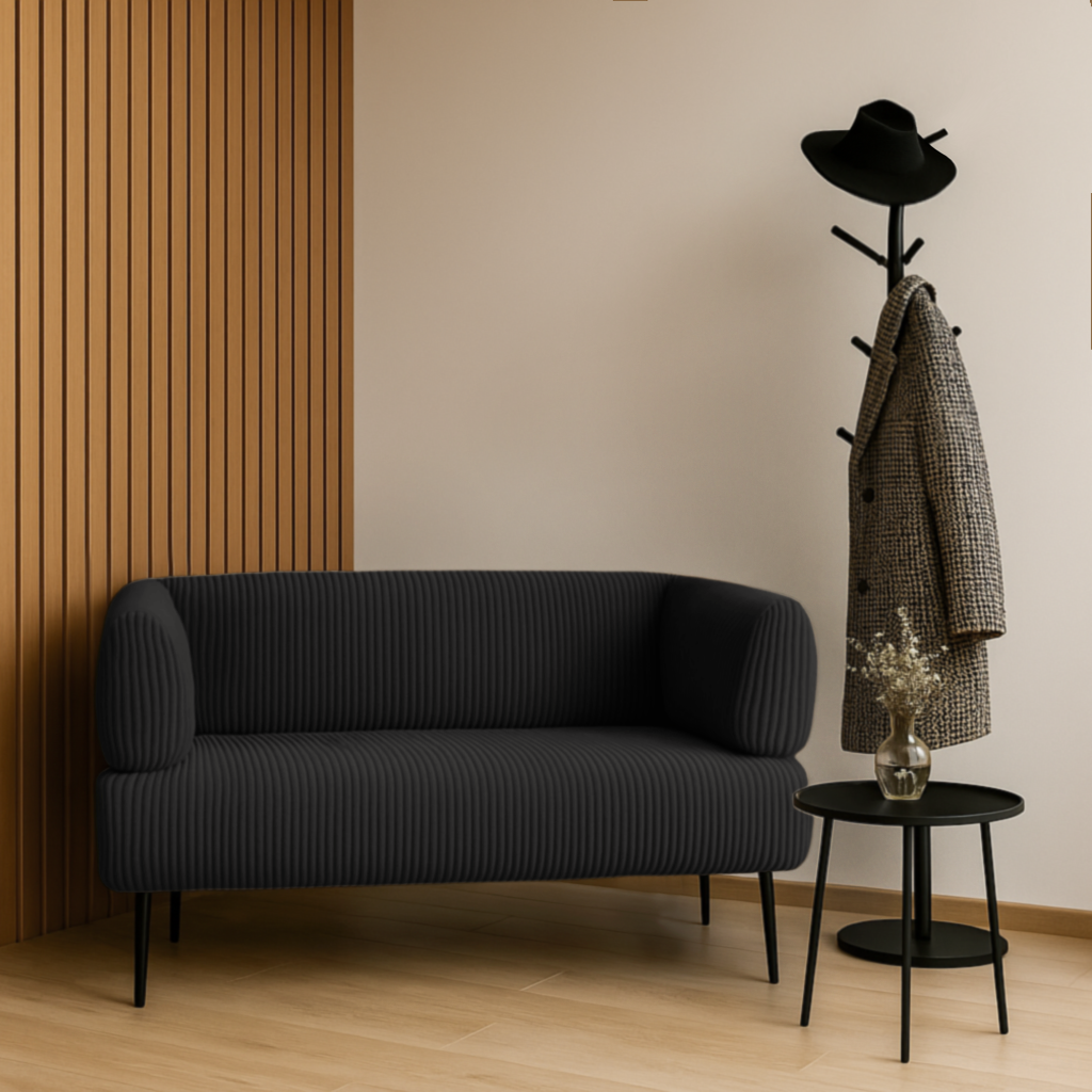 Диван офисный Tobi Sho Бенно-1 с подлокотниками велюр вельвет 1200х720х750 мм Lotus 15/Grey Brown