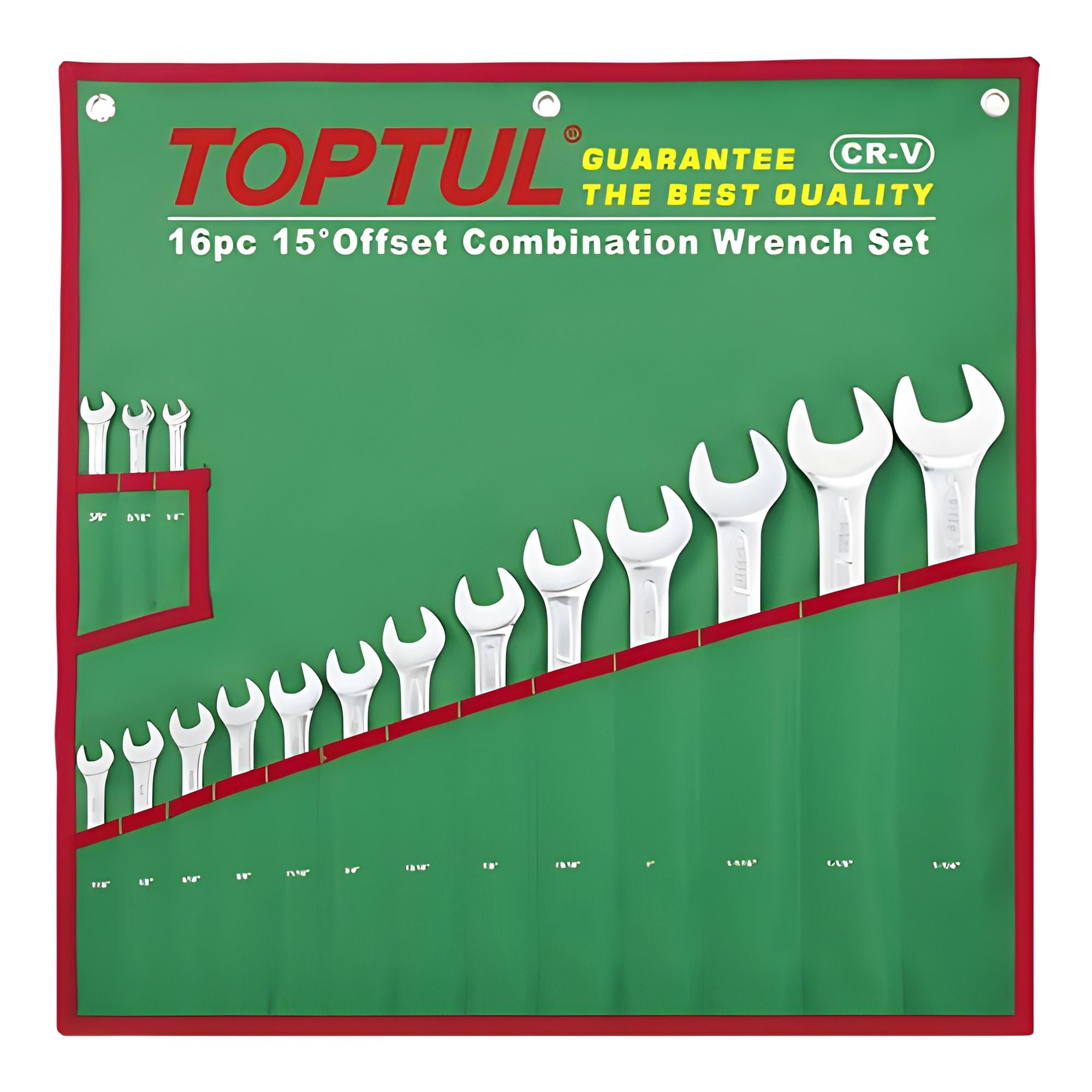 Набор ключей комбинированных дюймовых Toptul GBAA1604 1/4"-1-1/4" 16 единиц Хром (147-112-GBAA1604)