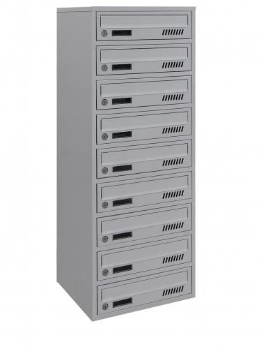 Почтовый ящик Галиндустрия E2-09-А многосекционный на 9 квартир металлический Серый (132-119-000004704)