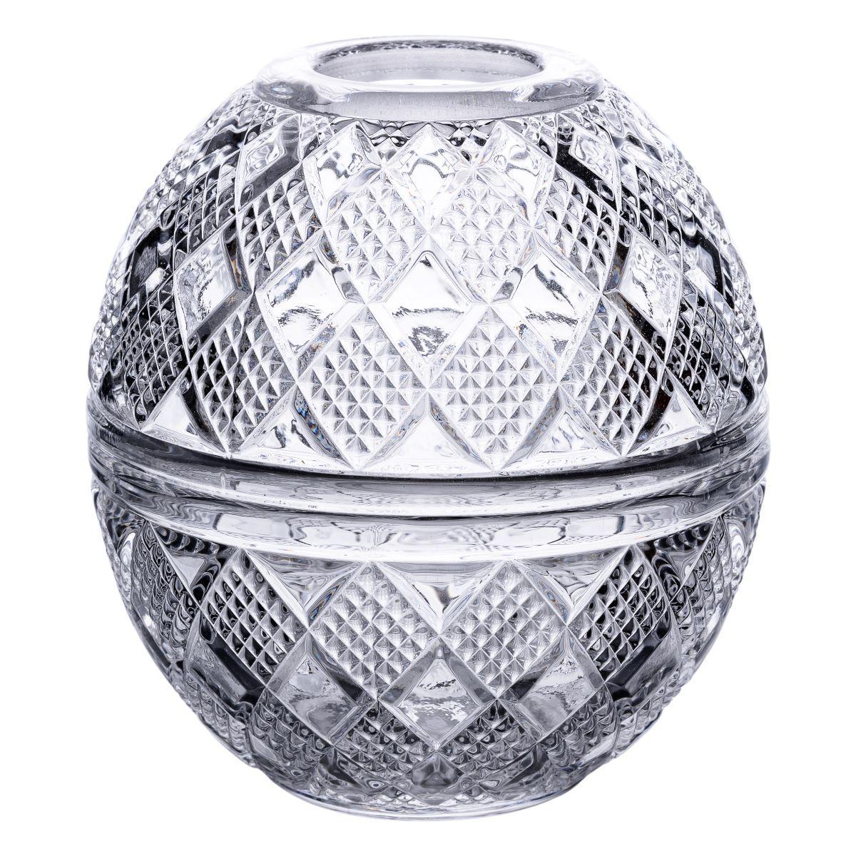 Серветниця на стіл кухонна скляна кругла у формі яйця HP-4-110 Ø15 см (A-034124)