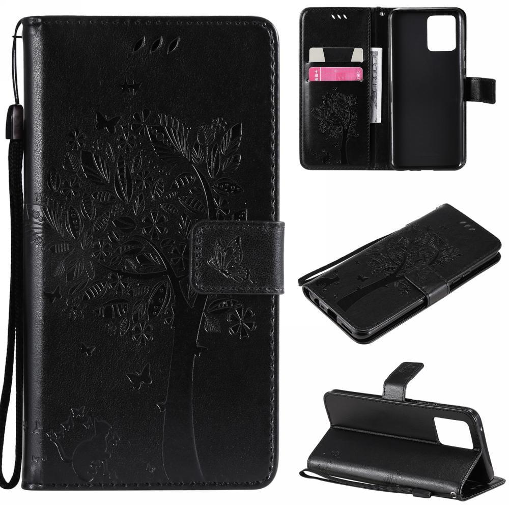Чехол для Realme 8 (рисунок кот и дерево) Black (23759-2B)
