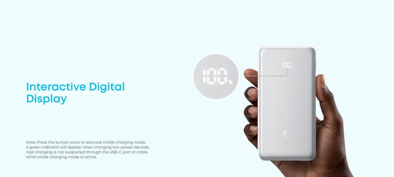 Повербанк Anker Zolo A110D 10000 mAh 22.5 Ват Чорний (30116677) - фото 13 Повербанк Anker Zolo A110D 10000 mAh 22.5 Ват Чорний (30116677) - фото 13