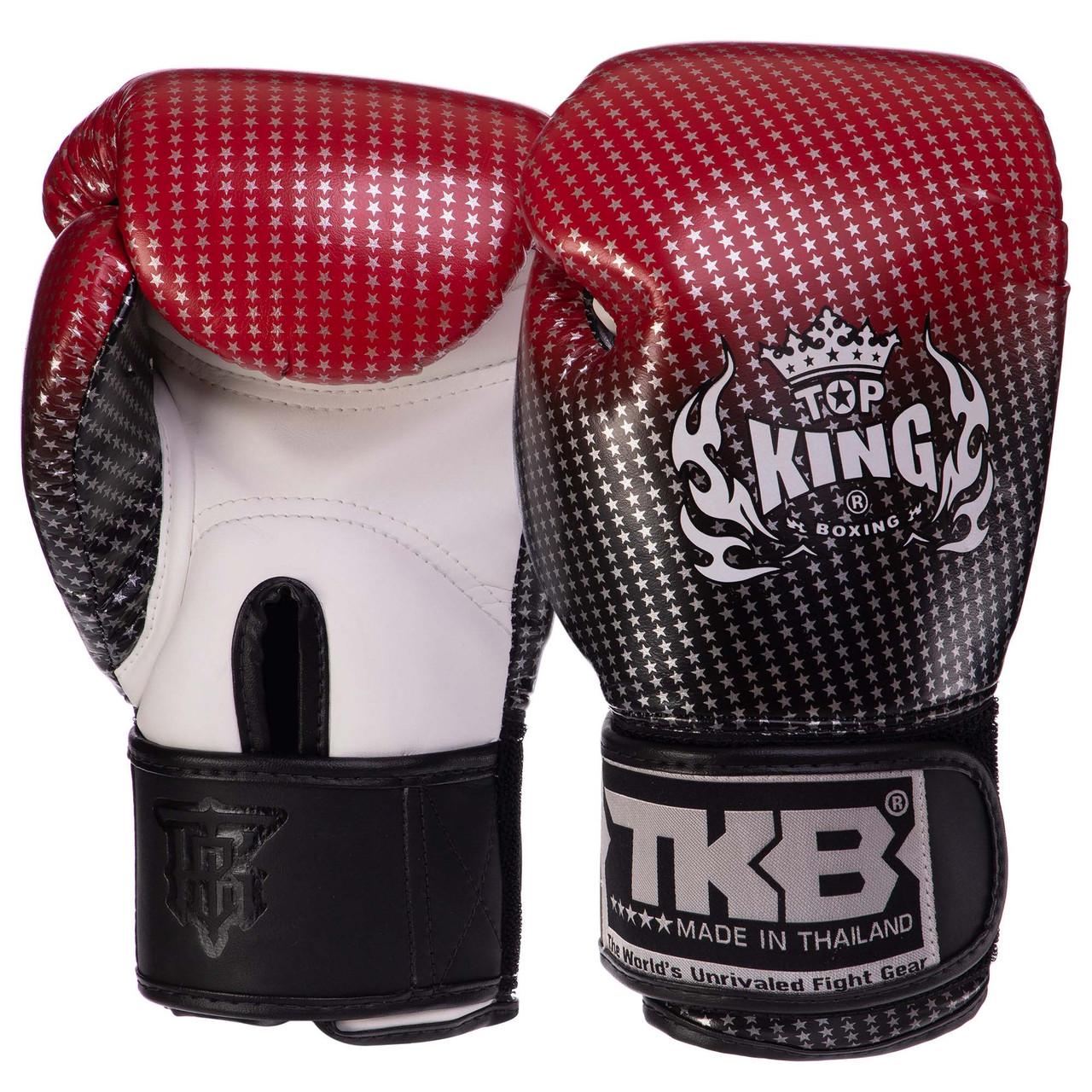 Боксерские перчатки детские Top King Super Star кожаные 8 oz Красный (TKBGKC-01)