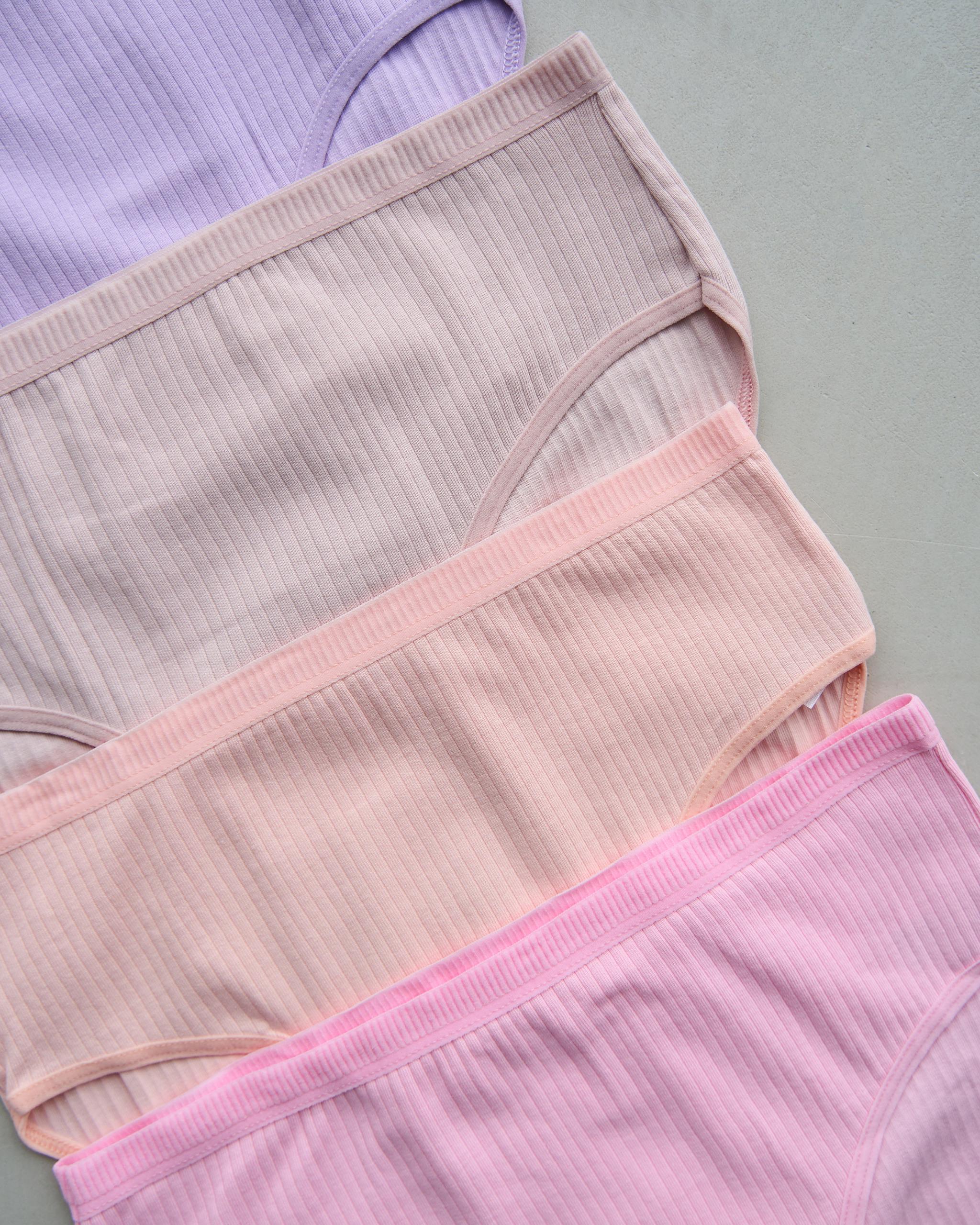 Набор трусиков женских батал/в рубчик 7 шт. 2XL Разноцветный (724128) - фото 2