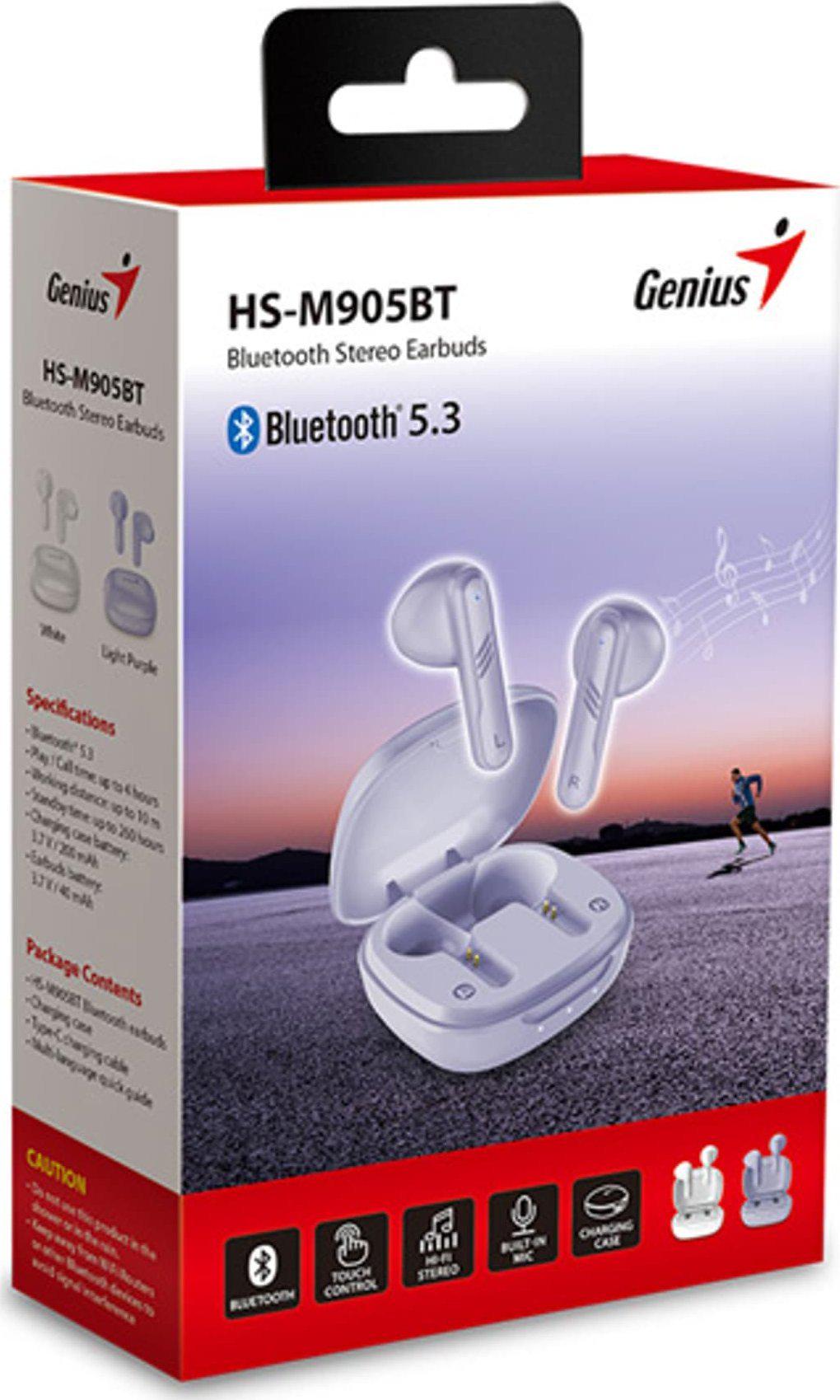 Навушники TWS Genius HS-M905BT Purple (542767) - фото 7 Навушники TWS Genius HS-M905BT Purple (542767) - фото 7