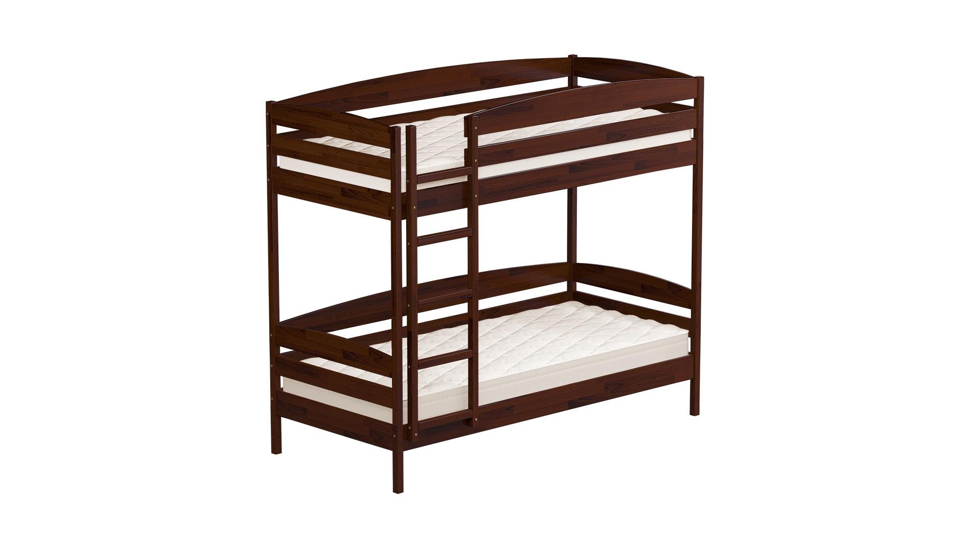 Кровать деревянная двухъярусная ДУЭТ Плюс 80х200 см Каштан