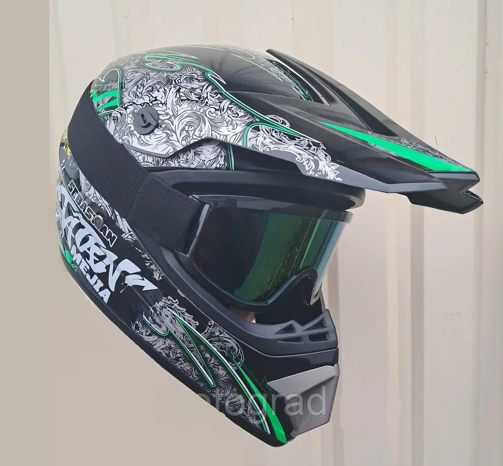 Мотошлем Эндуро Pit Bike Fatan Green (31570599)