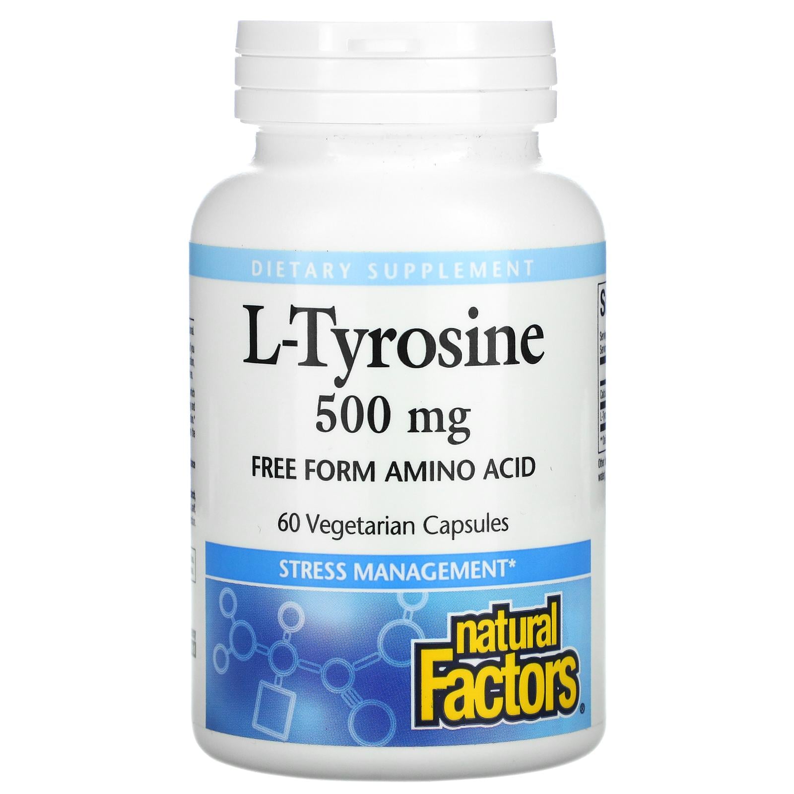 Тирозин L-Tyrosine 500 mg 60 Vegetarian capsules