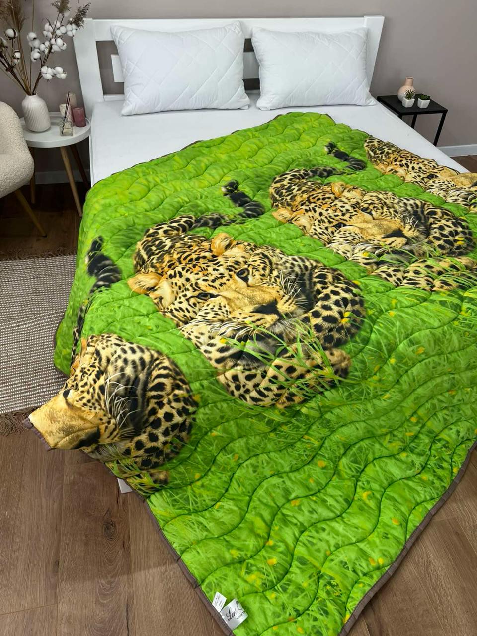 Ковдра літня двостороння з малюнком двоспальна 180x210 см Салатовий - фото 8 Ковдра літня двостороння з малюнком двоспальна 180x210 см Салатовий - фото 8