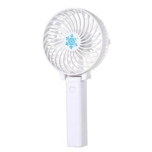 Вентилятор портативный ручной Mini-fan аккумуляторный USB 10 см Белый (97f3c738)