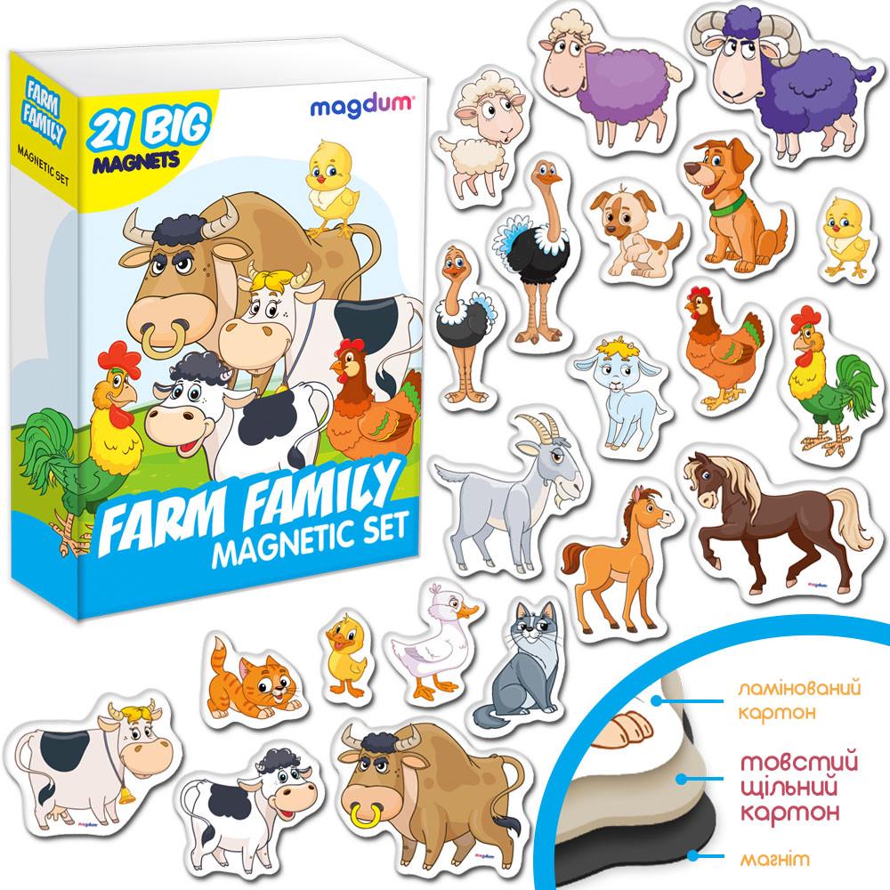 Набір магнитів Magdum Ферма Сімейки 21 шт. (ML4031-21 EN) - фото 2 Набір магнитів Magdum Ферма Сімейки 21 шт. (ML4031-21 EN) - фото 2