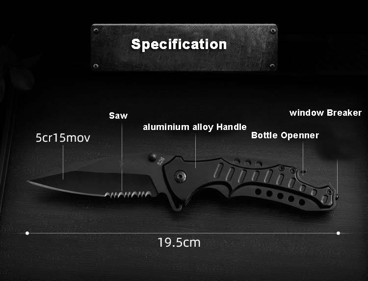 Нож туристический Kyson KS-526S Black (20586966) - фото 8 Нож туристический Kyson KS-526S Black (20586966) - фото 8