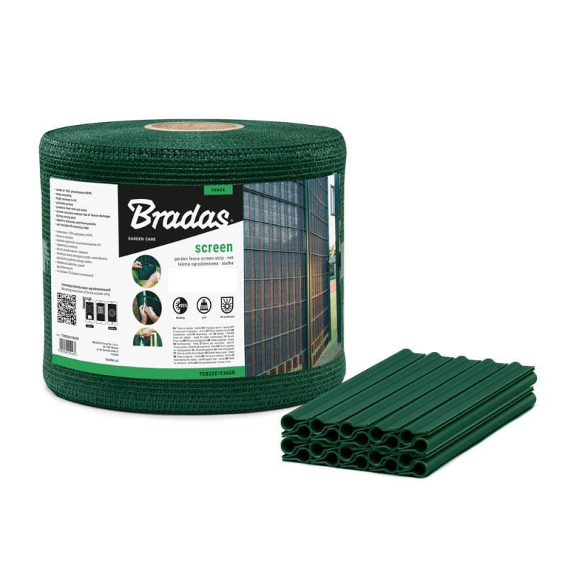 Лента для ограждения Bradas 19 см х 36 м 200г/м.кв и клипсы 20 шт. (48974) Лента для ограждения Bradas 19 см х 36 м 200г/м.кв и клипсы 20 шт. (48974)