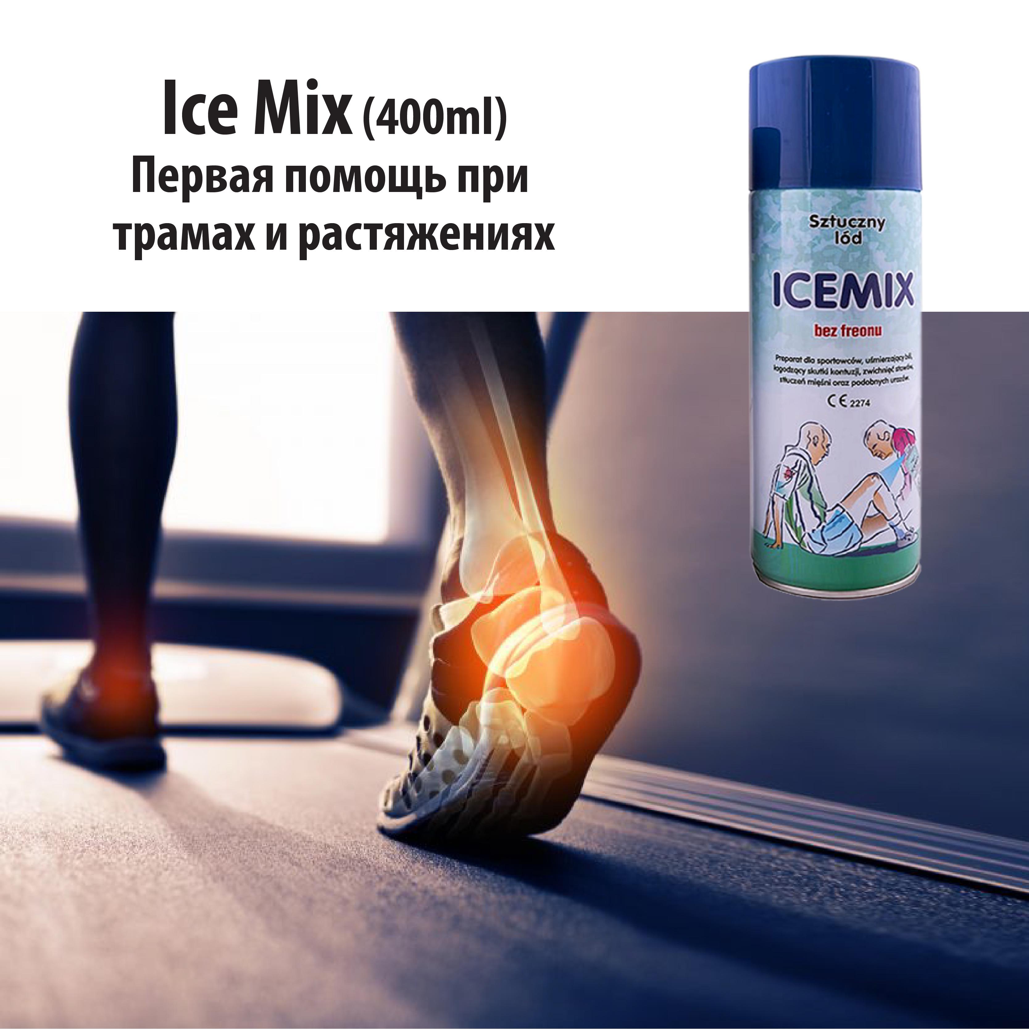 Спортивная заморозка-спрей Ice mix 400 мл при травмах/вывихах/переломах - фото 3