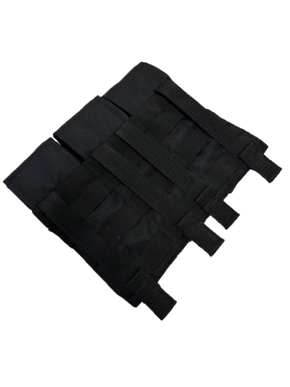 Подсумок тройной МК для магазинов АК закрытый с MOLLE Черный (3576327)