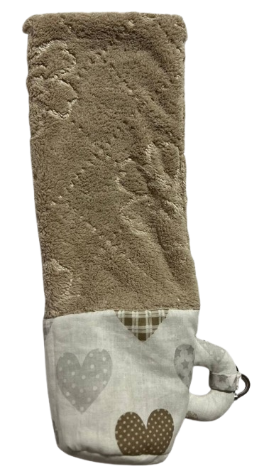 Рушник із карабіном Чашка з кавою із мікрофібри 9 см (1545)