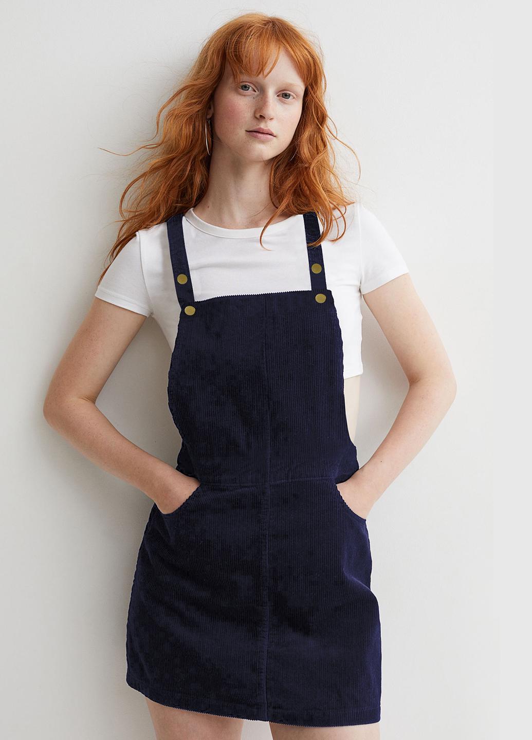 Сарафан Monki L Темно-синий (620837b47)