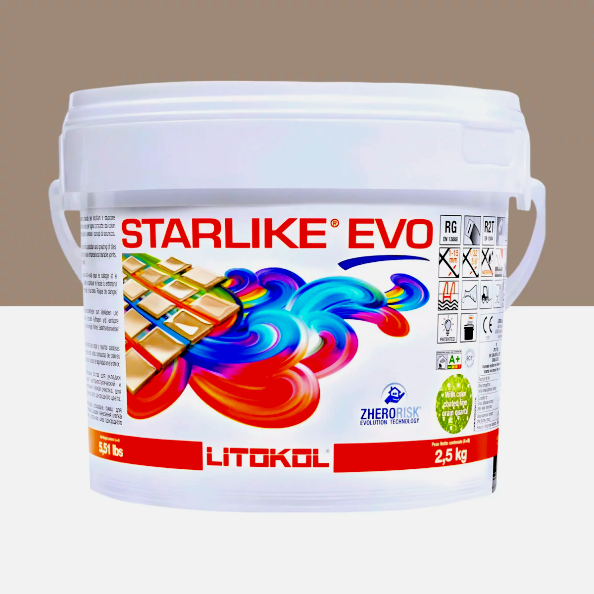 Затирка для плитки Litokol Starlike EVO 215 двокомпонентна епоксидна 2,5 кг Тортора