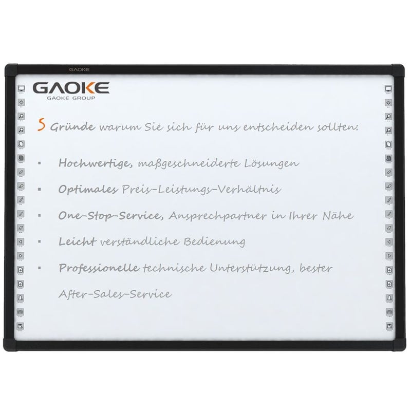 Доска интерактивная Gaoke GK-880H/82S инфракрасная с горячими клавишами 82" (tf5951) - фото 4