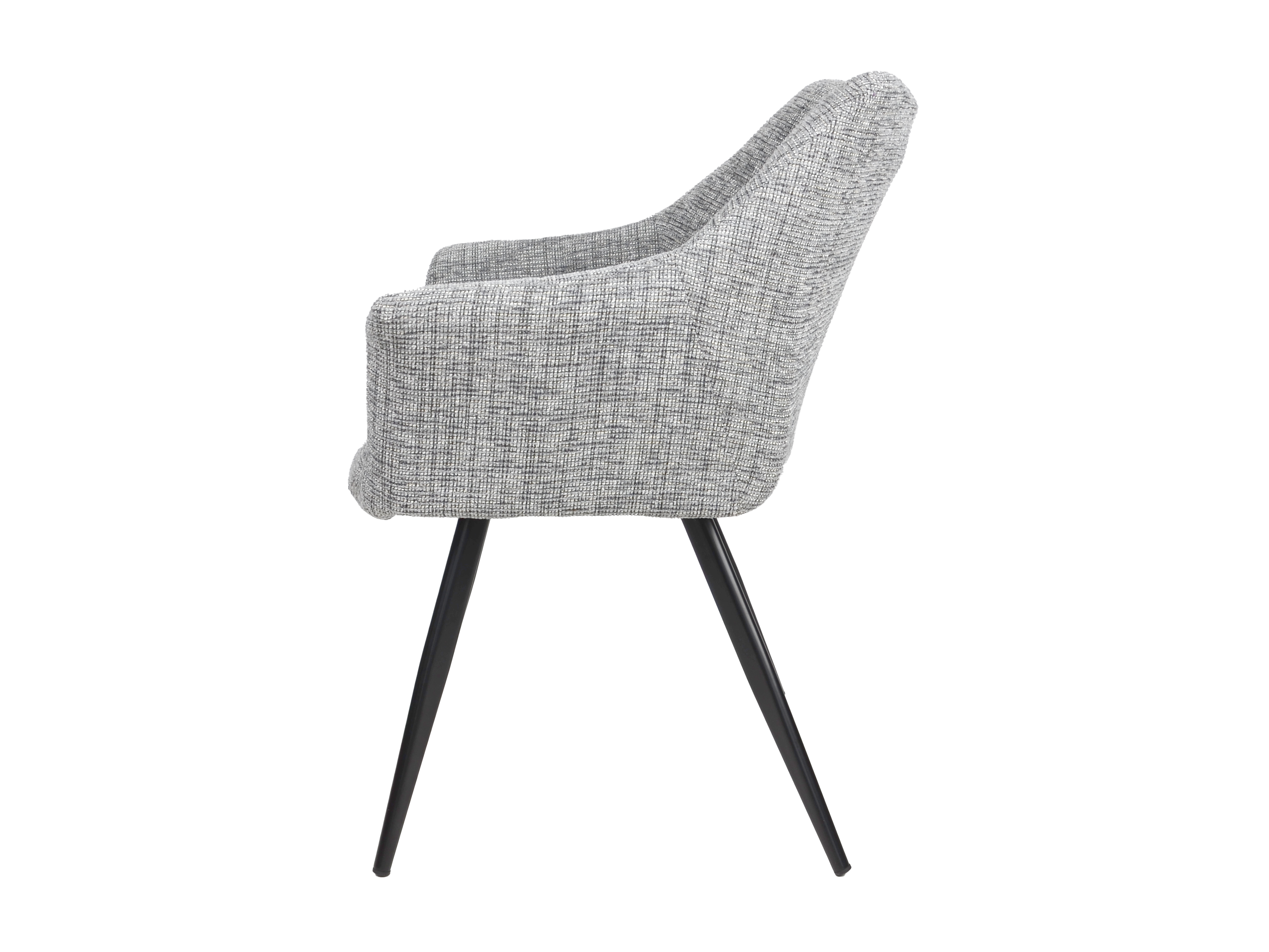 Стул Intarsio STEFAN Черный/Светло-серый - фото 3