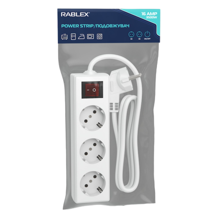 Удлинитель RABLEX 3 розетки 2 м