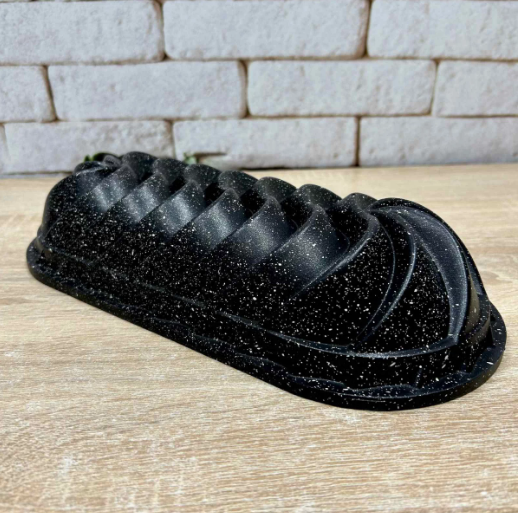 Форма для запікання кекса OMS з литого алюмінію з гранітним покриттям 32х14 см Чорний