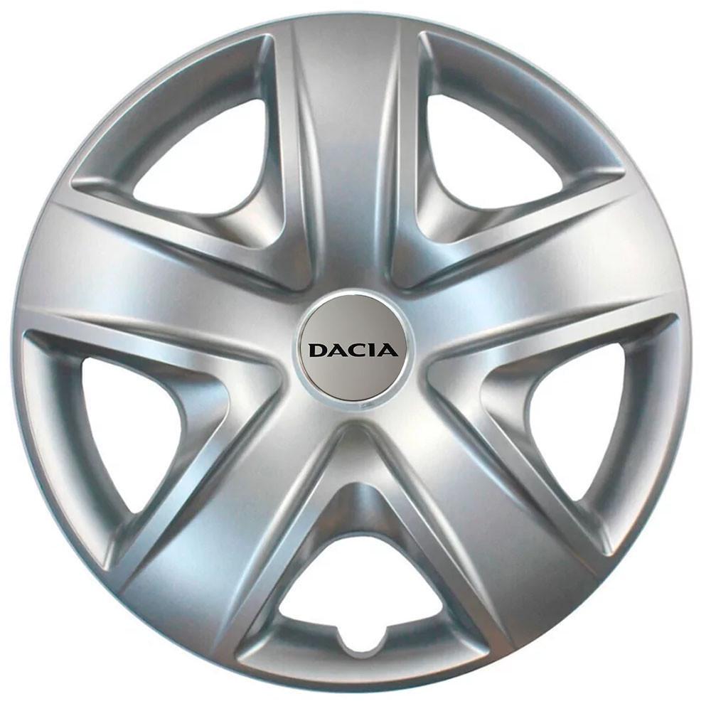 Ковпаки SJS 500 з логотипом Dacia R17 4 шт. Срібний
